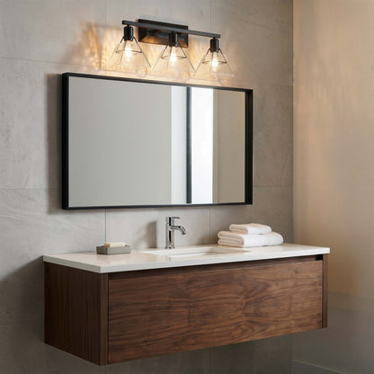 Golden Lighting Kepler 3-light Vanity in Matte Black - - Golden Lighting