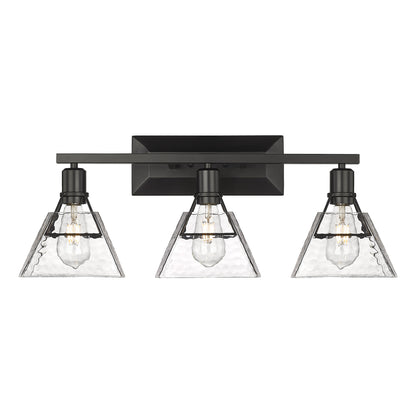 Golden Lighting Kepler 3-light Vanity in Matte Black - - Golden Lighting