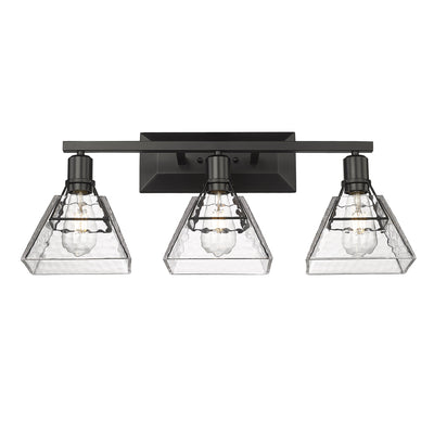 Golden Lighting Kepler 3-light Vanity in Matte Black - - Golden Lighting
