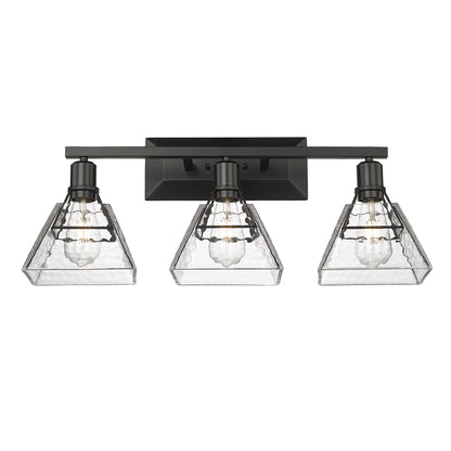 Golden Lighting Kepler 3-light Vanity in Matte Black - - Golden Lighting