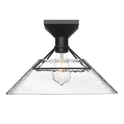 Golden Lighting Kepler 1-light Semi-Flush Mount in Matte Black - - Golden Lighting