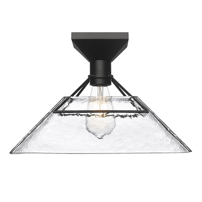 Golden Lighting Kepler 1-light Semi-Flush Mount in Matte Black - - Golden Lighting