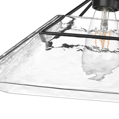 Golden Lighting Kepler 1-light Semi-Flush Mount in Matte Black - - Golden Lighting