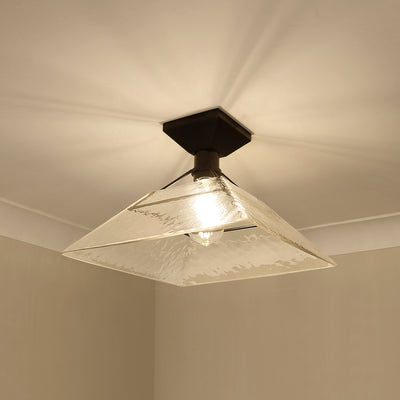 Golden Lighting Kepler 1-light Semi-Flush Mount in Matte Black - - Golden Lighting