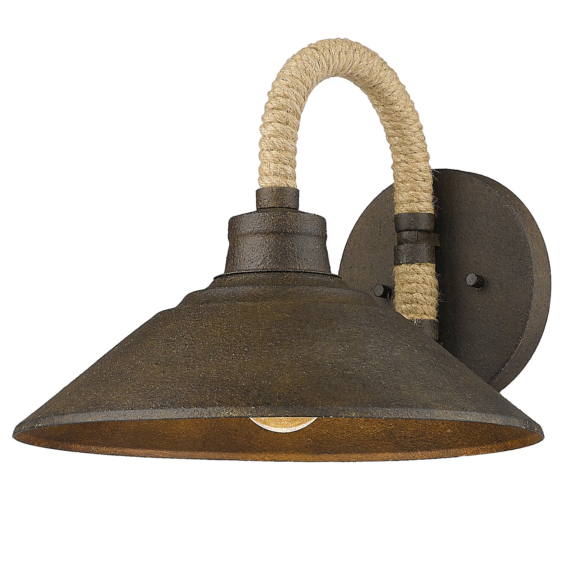 Journey 1 Light Wall Sconce in Dark Rust - - Golden Lighting