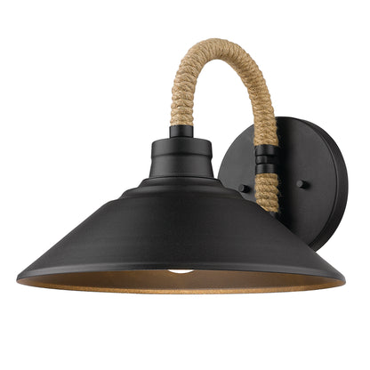 Journey 1-Light Wall Sconce in Natural Black - - Golden Lighting