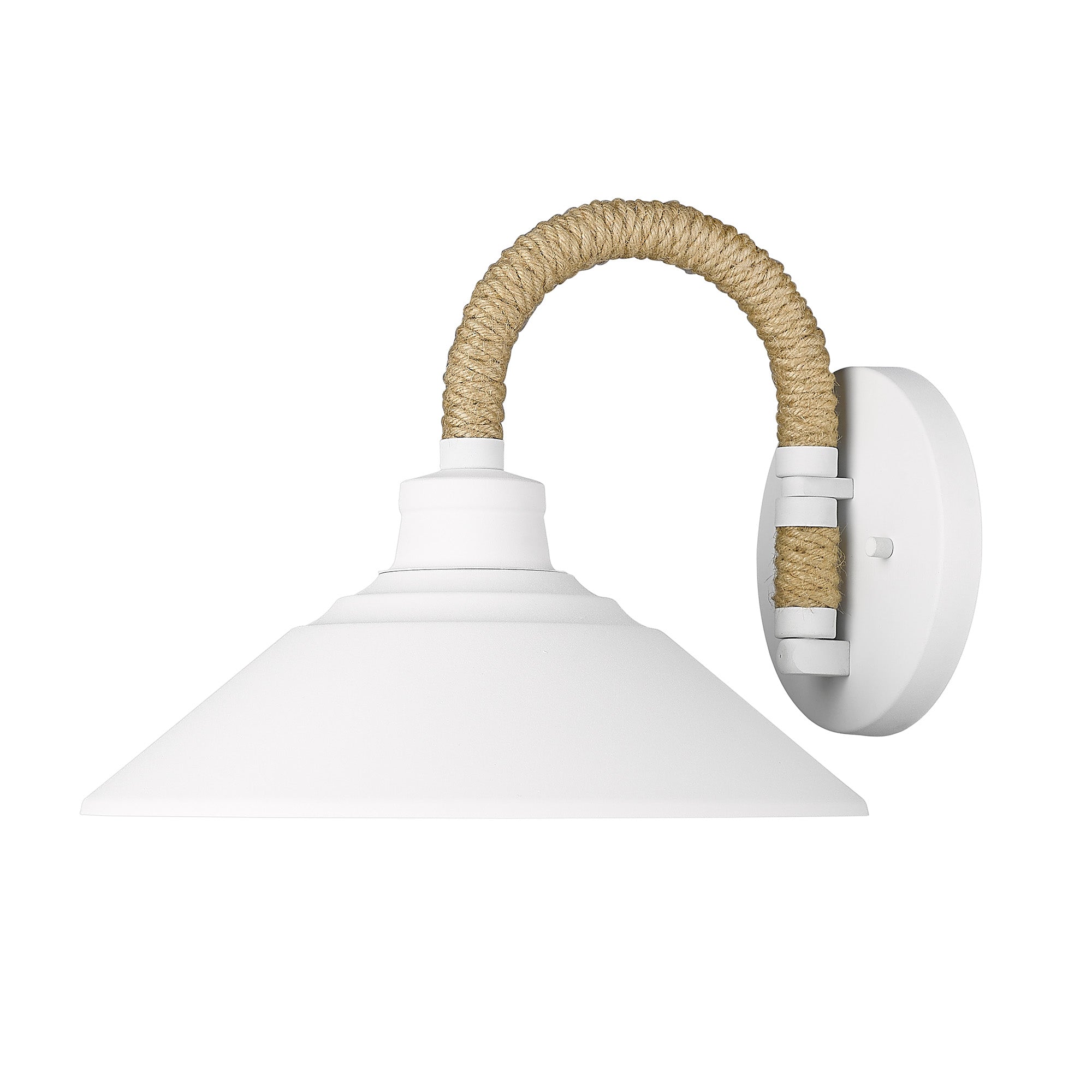 Journey NWT 1 Light Wall Sconce in Natural White with Natural White Shade - Default Title - Golden Lighting