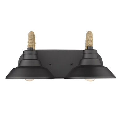 Golden Lighting Journey 2-light Vanity in Natural Black - - Golden Lighting