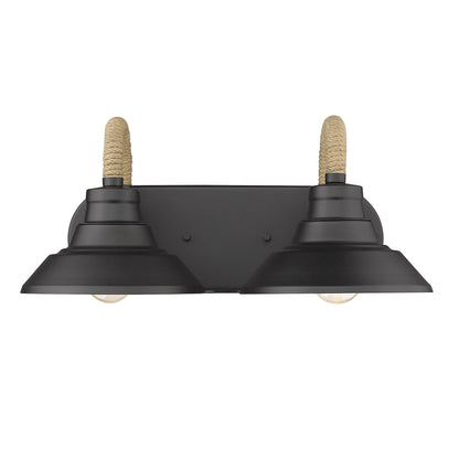 Golden Lighting Journey 2-light Vanity in Natural Black - - Golden Lighting