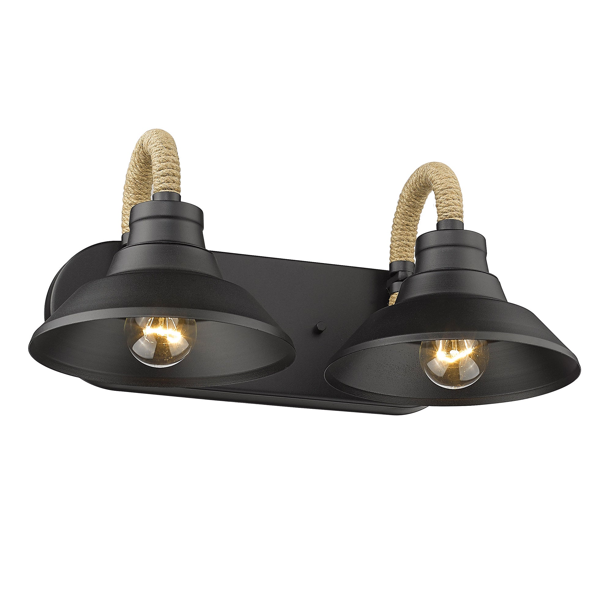 Golden Lighting Journey 2-light Vanity in Natural Black - - Golden Lighting
