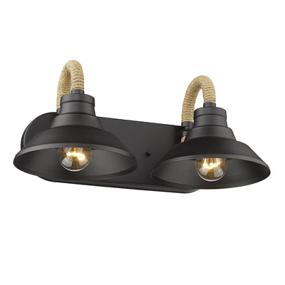 Golden Lighting Journey 2-light Vanity in Natural Black - - Golden Lighting