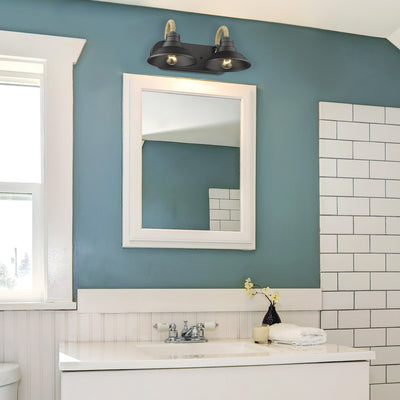 Golden Lighting Journey 2-light Vanity in Natural Black - - Golden Lighting