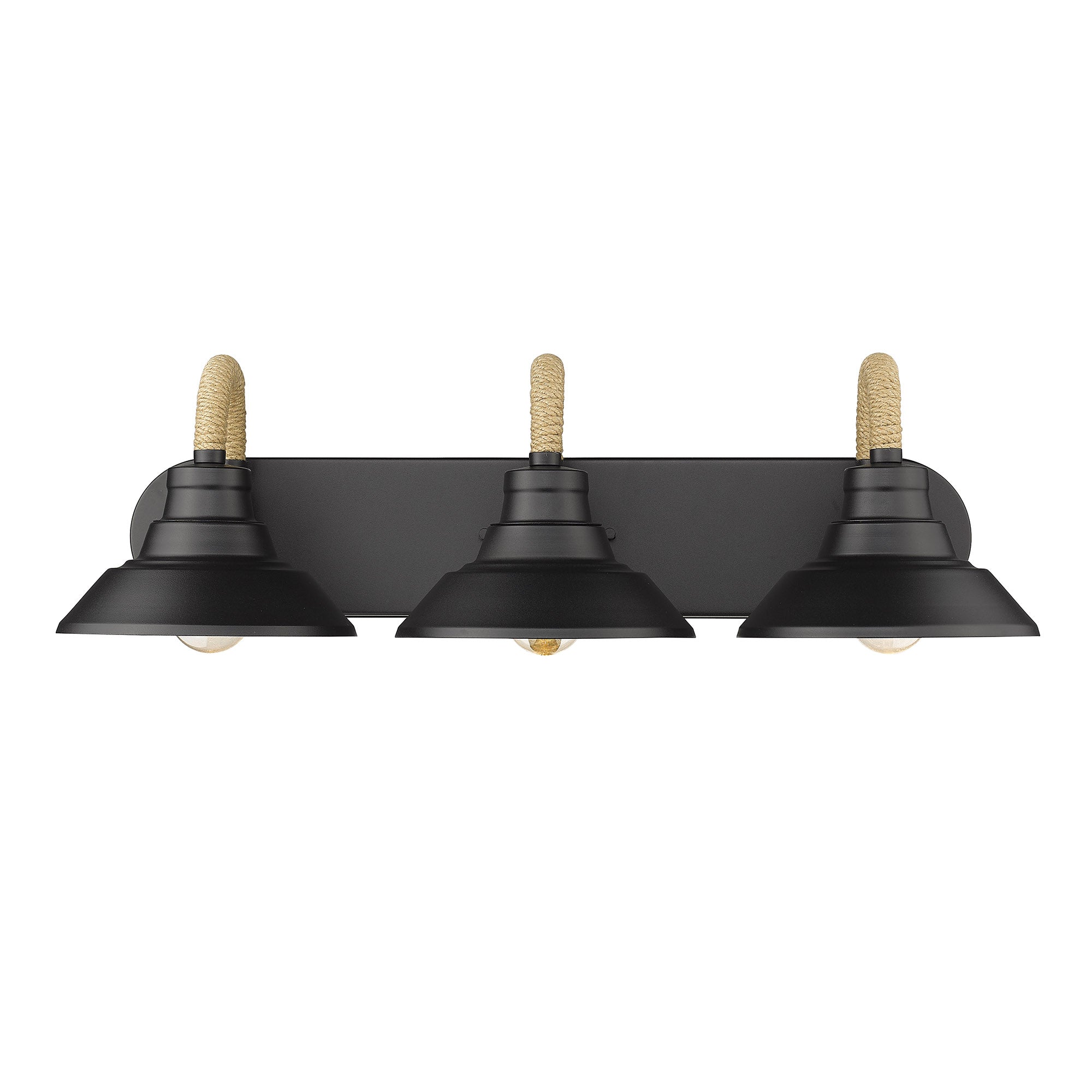 Golden Lighting Journey 3-light Vanity in Natural Black - - Golden Lighting