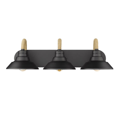 Golden Lighting Journey 3-light Vanity in Natural Black - - Golden Lighting