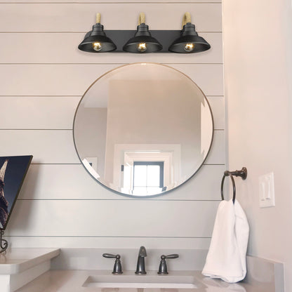 Golden Lighting Journey 3-light Vanity in Natural Black - - Golden Lighting