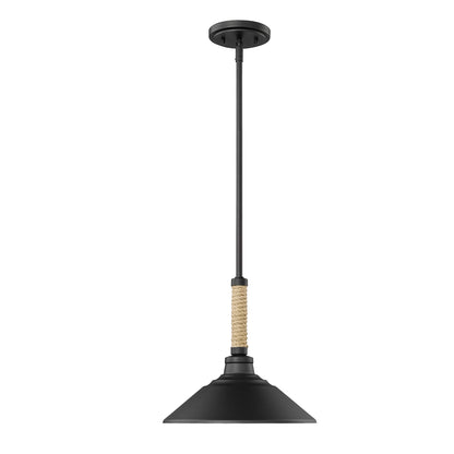 Golden Lighting Journey 1-light Pendant in Natural Black - - Golden Lighting