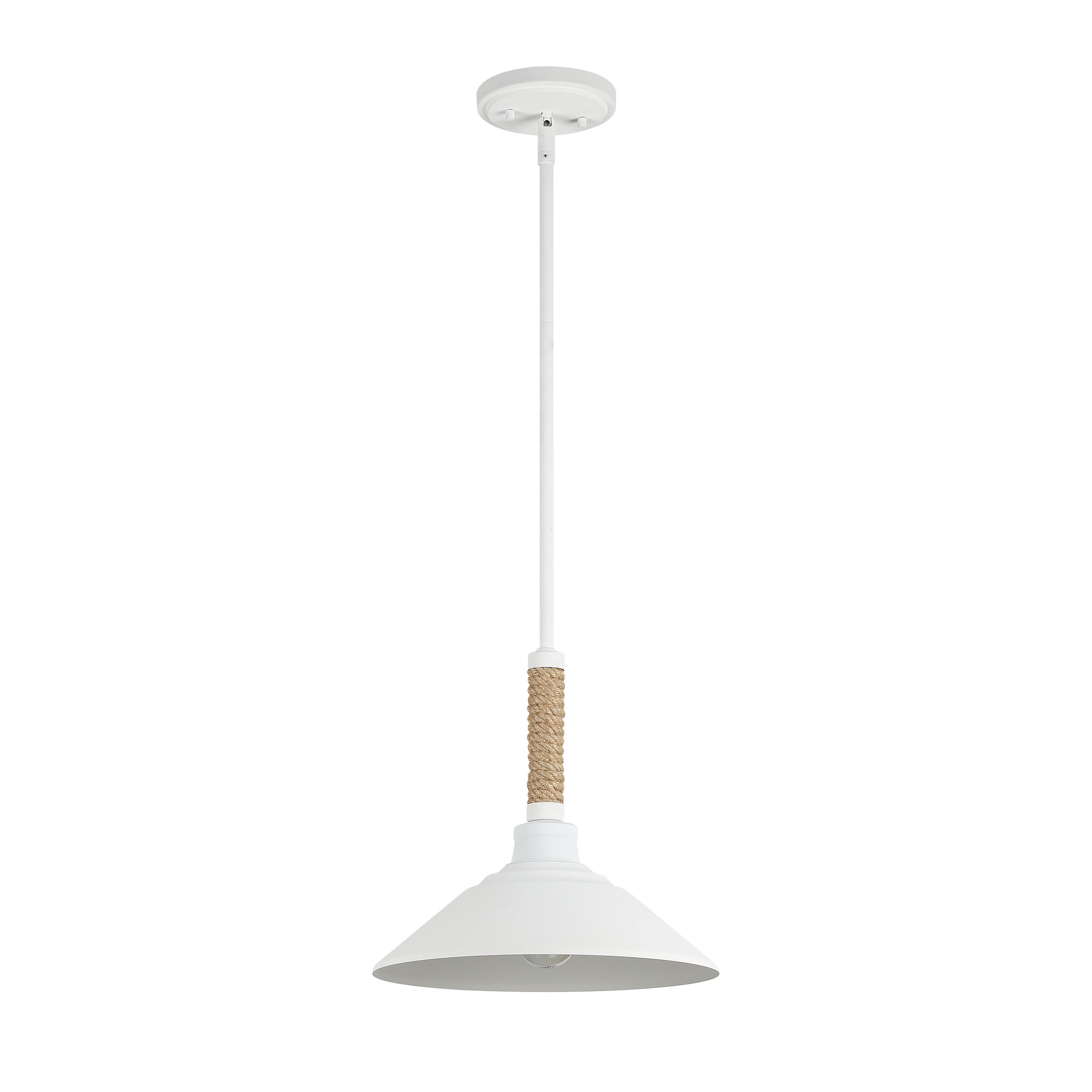 Journey 1-Light Pendant in Natural White - - Golden Lighting