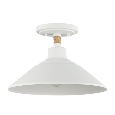 Golden Lighting Journey 1-light Semi-Flush Mount in Natural White - - Golden Lighting