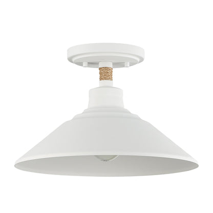 Golden Lighting Journey 1-light Semi-Flush Mount in Natural White - - Golden Lighting