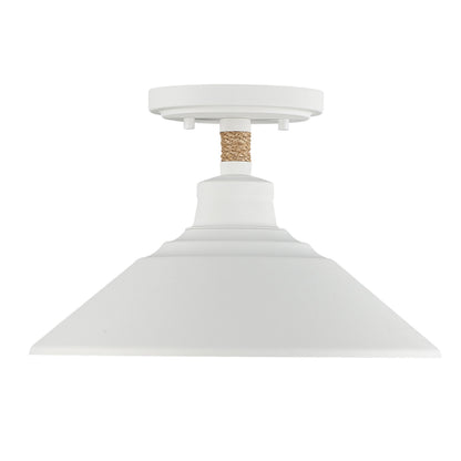 Golden Lighting Journey 1-light Semi-Flush Mount in Natural White - - Golden Lighting