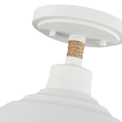 Golden Lighting Journey 1-light Semi-Flush Mount in Natural White - - Golden Lighting