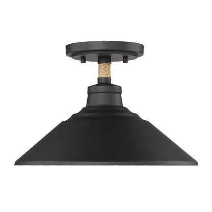 Golden Lighting Journey 1-light Semi-Flush Mount in Natural Black - - Golden Lighting