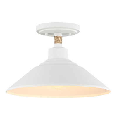 Golden Lighting Journey 1-light Semi-Flush Mount in Natural White - Default Title - Golden Lighting