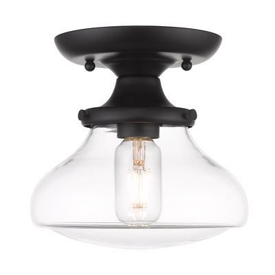 Nash 1-light Semi-Flush Mount in Matte Black - Golden Lighting