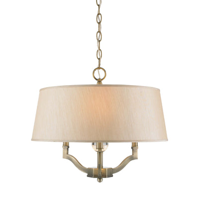 Waverly 3-light Semi-Flush Mount in Aged Brass - Golden Lighting
