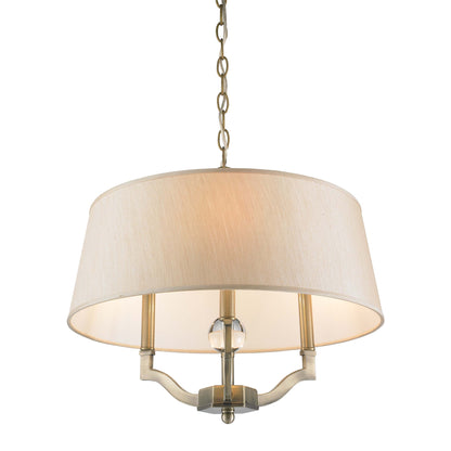 Waverly 3-light Semi-Flush Mount in Aged Brass