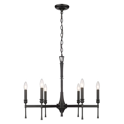 Golden Lighting Landon 6-light Chandelier in Matte Black - - Golden Lighting