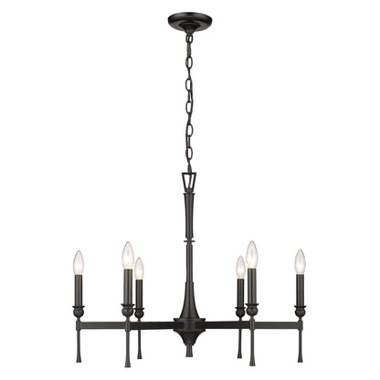 Golden Lighting Landon 6-light Chandelier in Matte Black - - Golden Lighting