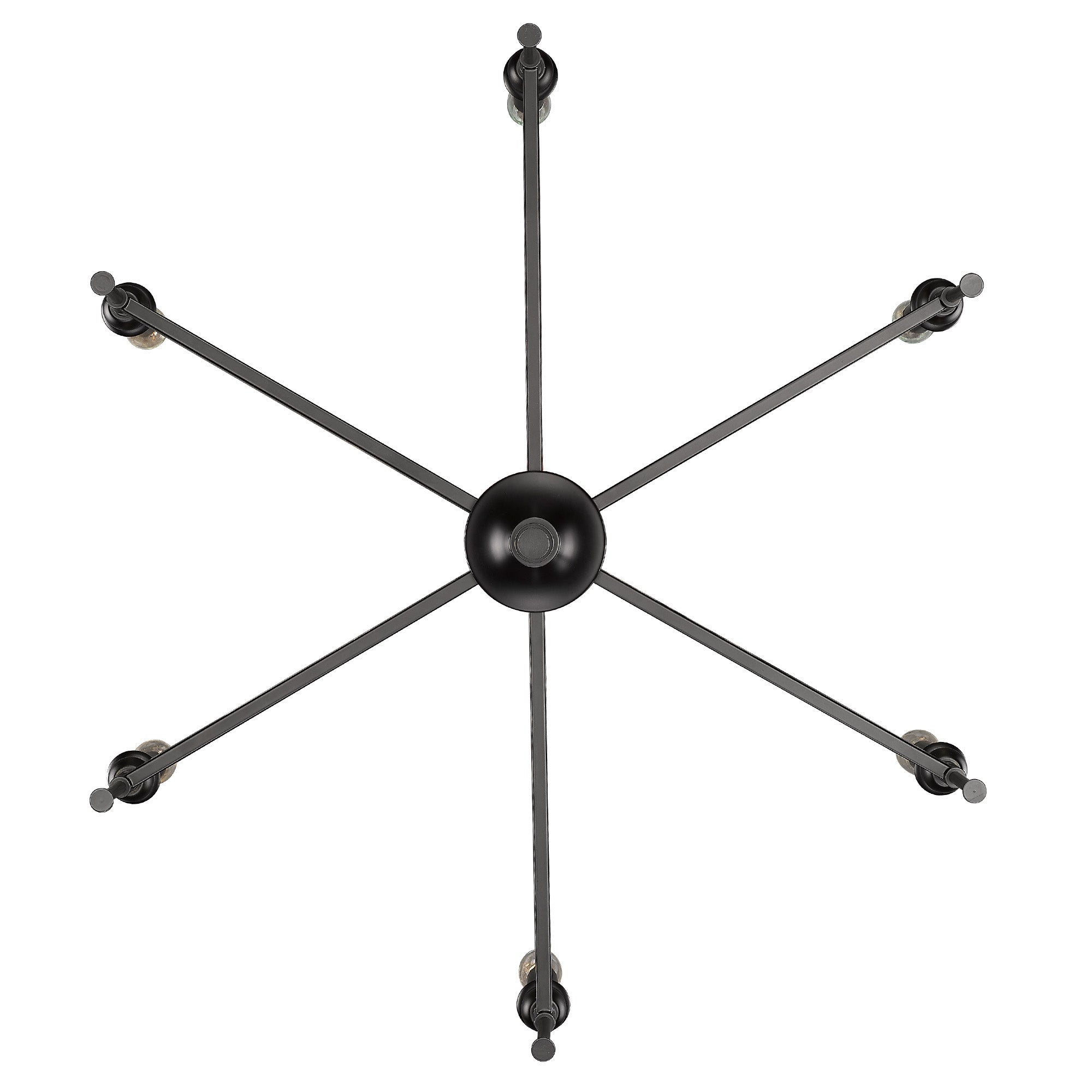 Golden Lighting Landon 6-light Chandelier in Matte Black - - Golden Lighting