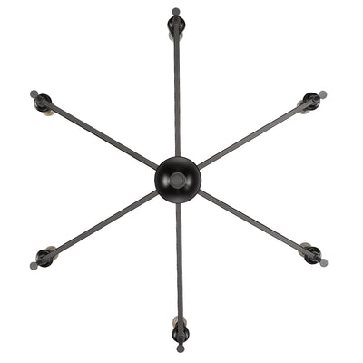 Golden Lighting Landon 6-light Chandelier in Matte Black - - Golden Lighting