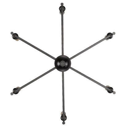 Golden Lighting Landon 6-light Chandelier in Matte Black - - Golden Lighting