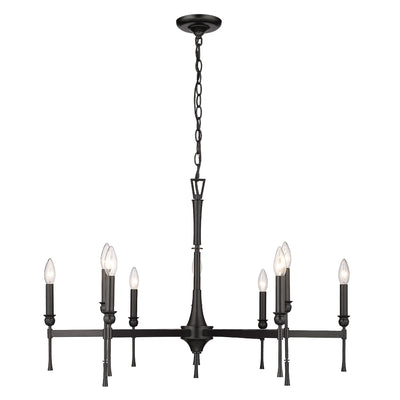 Golden Lighting Landon 9-light Chandelier in Matte Black - - Golden Lighting