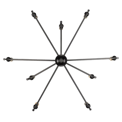 Golden Lighting Landon 9-light Chandelier in Matte Black - - Golden Lighting