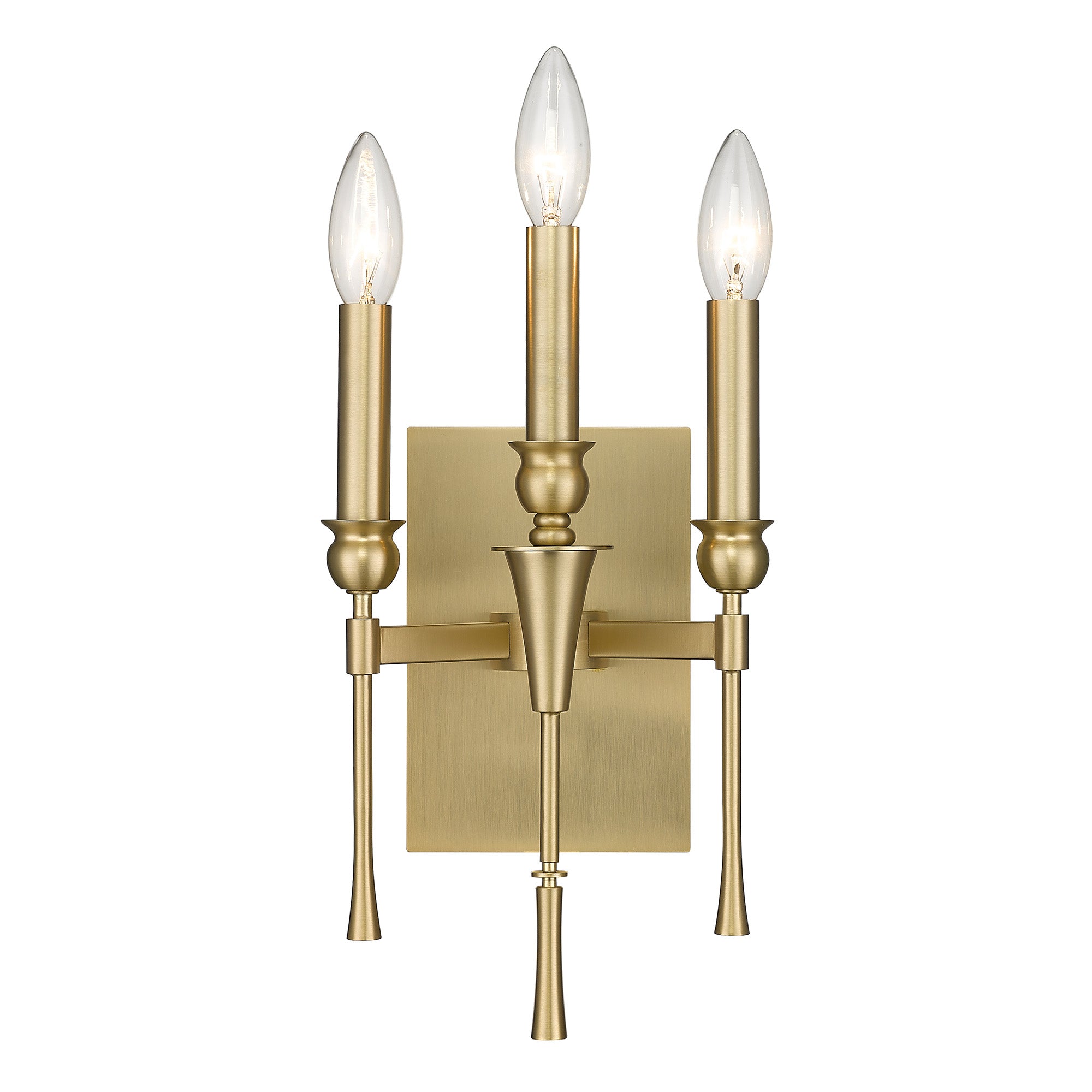 Golden Lighting Landon 3-light Wall Sconce in Brushed Champagne Brass - - Golden Lighting