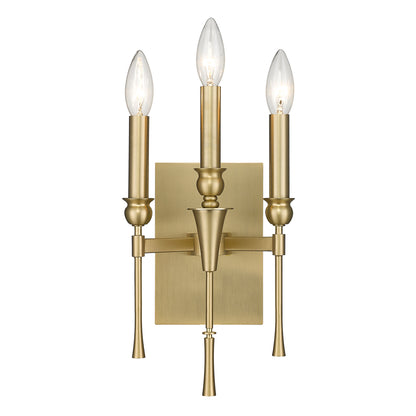 Golden Lighting Landon 3-light Wall Sconce in Brushed Champagne Brass - - Golden Lighting