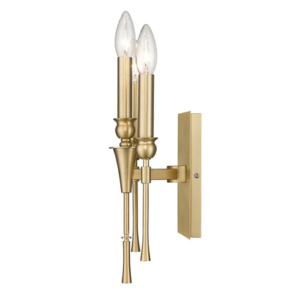 Golden Lighting Landon 3-light Wall Sconce in Brushed Champagne Brass - - Golden Lighting