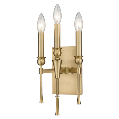 Golden Lighting Landon 3-light Wall Sconce in Brushed Champagne Brass - - Golden Lighting