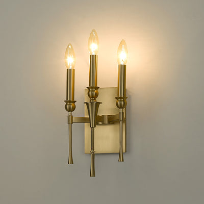 Golden Lighting Landon 3-light Wall Sconce in Brushed Champagne Brass - - Golden Lighting