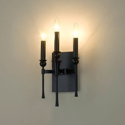 Golden Lighting Landon 3-light Wall Sconce in Matte Black - - Golden Lighting
