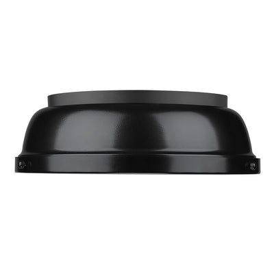 Yep by Golden Lighting Duncan 2-light Flush Mount in Matte Black and Black shade - - Golden Lighting