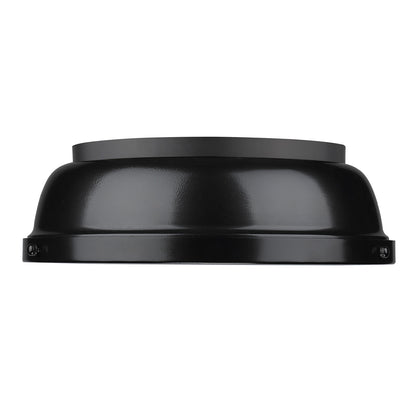 Yep by Golden Lighting Duncan 2-light Flush Mount in Matte Black and Black shade - - Golden Lighting