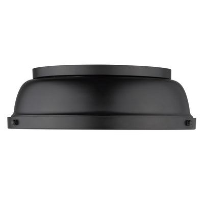 Yep by Golden Lighting Duncan 2-light Flush Mount in Matte Black - - Golden Lighting
