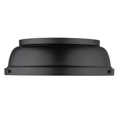 Yep by Golden Lighting Duncan 2-light Flush Mount in Matte Black - - Golden Lighting