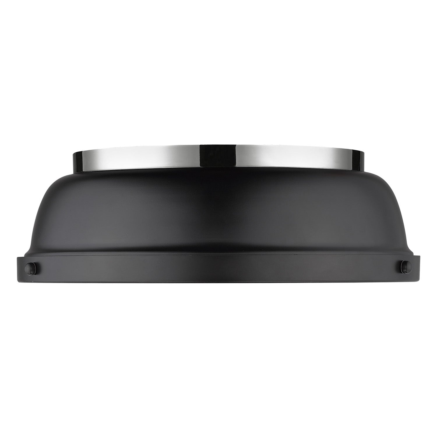 Yep by Golden Lighting Duncan 2-light Flush Mount in Chrome and Matte Black shade - - Golden Lighting
