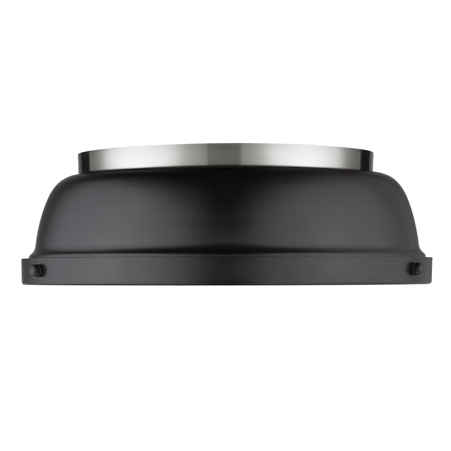 Yep by Golden Lighting Duncan 2-light Flush Mount in Pewter and Matte Black shade - - Golden Lighting