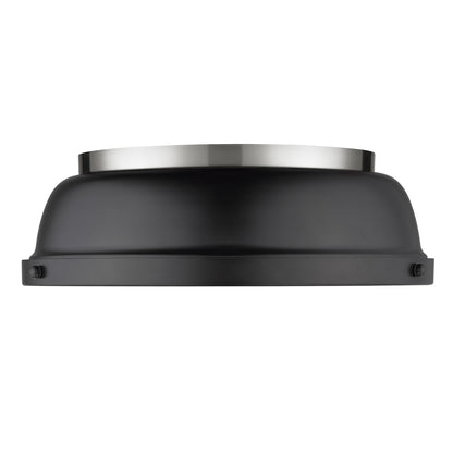Yep by Golden Lighting Duncan 2-light Flush Mount in Pewter and Matte Black shade - - Golden Lighting
